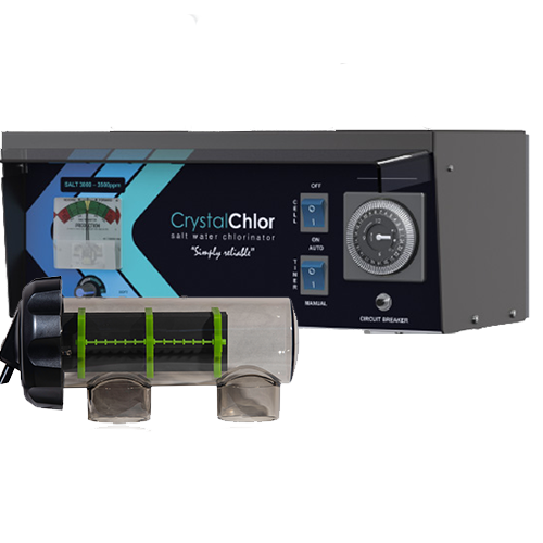 CrystalChlor (Crystal Clear) RP5000 50gram Self Cleaning Semi-Commercial Salt Chlorinator - 2 Year Warranty